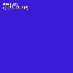 #3A1BD8 - Dark Blue Color Image