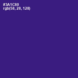 #3A1C80 - Blue Gem Color Image