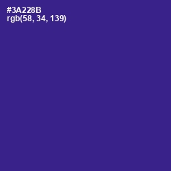 #3A228B - Jacksons Purple Color Image