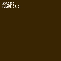 #3A2503 - Dark Ebony Color Image