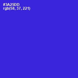 #3A25DD - Dark Blue Color Image