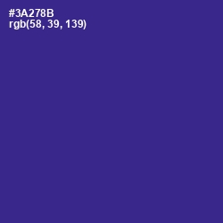 #3A278B - Jacksons Purple Color Image