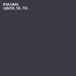 #3A3A46 - Ship Gray Color Image