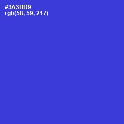 #3A3BD9 - Dark Blue Color Image