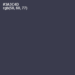 #3A3C4D - Ship Gray Color Image