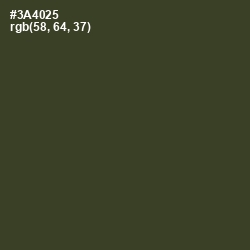 #3A4025 - Lunar Green Color Image