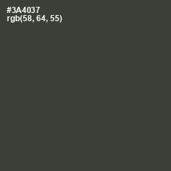 #3A4037 - Lunar Green Color Image