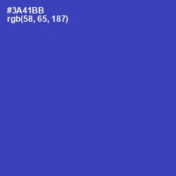 #3A41BB - Cerulean Blue Color Image