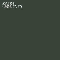 #3A4339 - Lunar Green Color Image