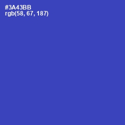 #3A43BB - Cerulean Blue Color Image