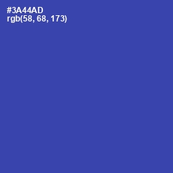 #3A44AD - Cerulean Blue Color Image