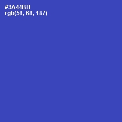 #3A44BB - Cerulean Blue Color Image