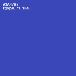 #3A47B8 - Cerulean Blue Color Image