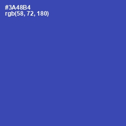 #3A48B4 - Cerulean Blue Color Image