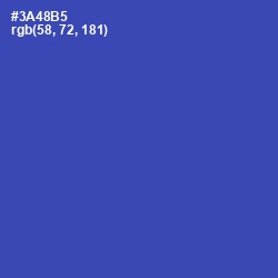 #3A48B5 - Cerulean Blue Color Image