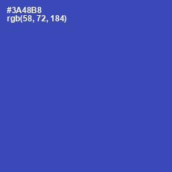 #3A48B8 - Cerulean Blue Color Image