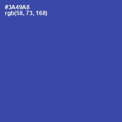 #3A49A8 - Azure Color Image