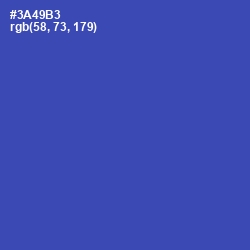 #3A49B3 - Cerulean Blue Color Image
