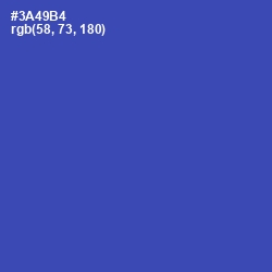 #3A49B4 - Cerulean Blue Color Image