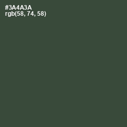 #3A4A3A - Lunar Green Color Image