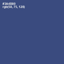 #3A4B80 - Chambray Color Image