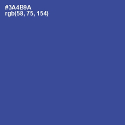 #3A4B9A - Sapphire Color Image