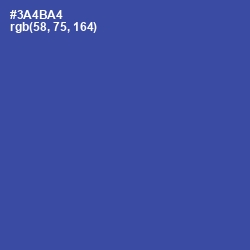 #3A4BA4 - Azure Color Image