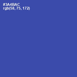 #3A4BAC - Azure Color Image