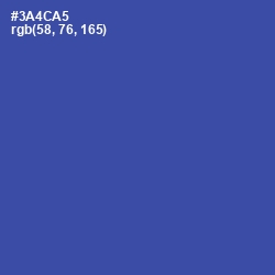 #3A4CA5 - Azure Color Image