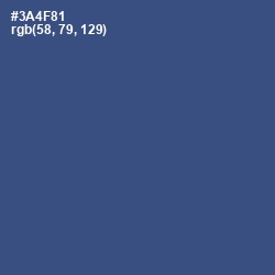 #3A4F81 - Chambray Color Image
