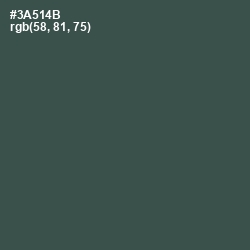 #3A514B - Limed Spruce Color Image