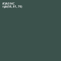 #3A514C - Limed Spruce Color Image