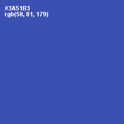 #3A51B3 - Cerulean Blue Color Image