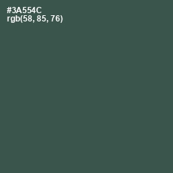 #3A554C - Mineral Green Color Image