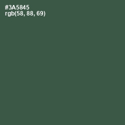 #3A5845 - Mineral Green Color Image