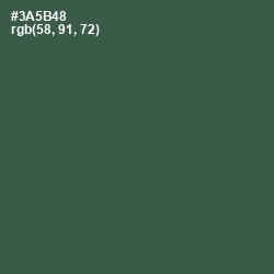 #3A5B48 - Mineral Green Color Image