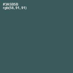 #3A5B5B - Mineral Green Color Image