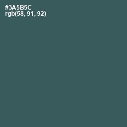 #3A5B5C - Mineral Green Color Image