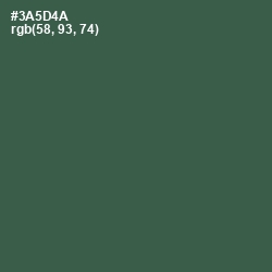 #3A5D4A - Mineral Green Color Image