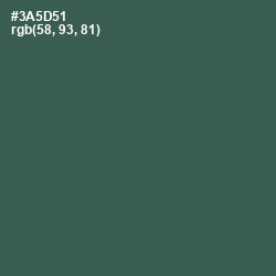 #3A5D51 - Mineral Green Color Image