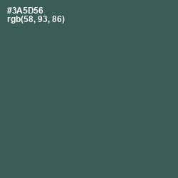 #3A5D56 - Mineral Green Color Image