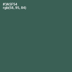 #3A5F54 - Mineral Green Color Image