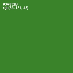 #3A832B - Forest Green Color Image