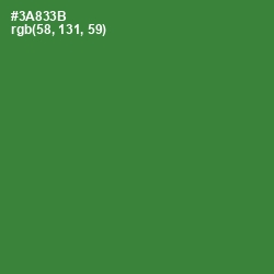 #3A833B - Forest Green Color Image