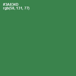 #3A834D - Sea Green Color Image