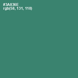 #3A836E - Sea Green Color Image