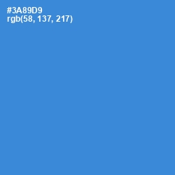 #3A89D9 - Curious Blue Color Image