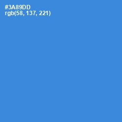 #3A89DD - Curious Blue Color Image