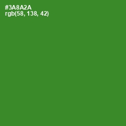 #3A8A2A - Forest Green Color Image