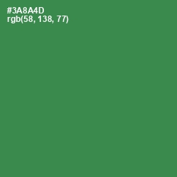 #3A8A4D - Sea Green Color Image